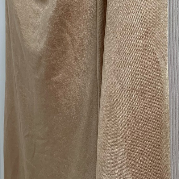 NWT ASOS DESIGN BANDEAU TUCK DRAPE MAXI DRESS IN GOLD - Picture 5 of 11